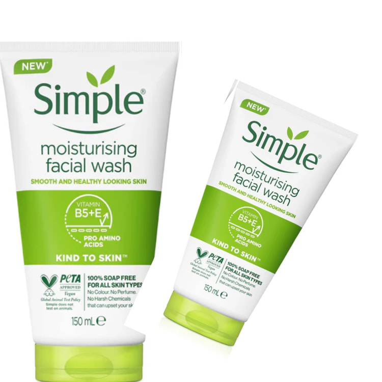 Simple moisturising facial wash 150ml