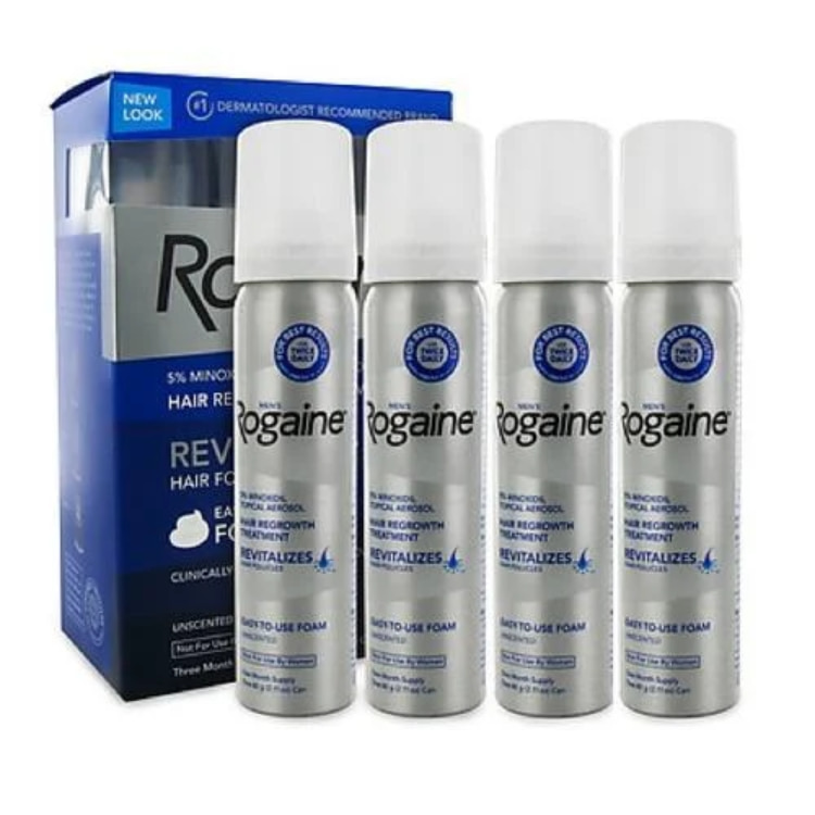 Rogaine for Men 5% Minoxidil Foam Effective Hair Regrowth (2.11 oz)